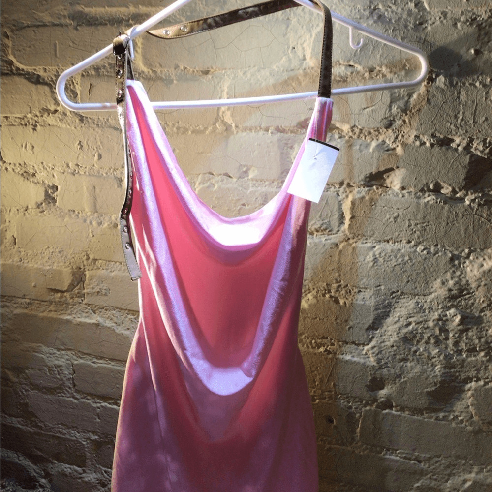 NEW! I am GIA Pink Satin Cowl Neck top